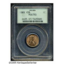 1909 VDB 1C MS67 Red PCGS. This is a needle-sharp