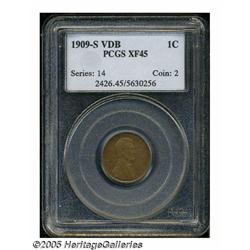1909-S VDB 1C XF45 PCGS. Original, problem-free, 