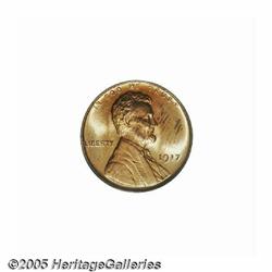 1917 1C MS66 Red PCGS. A lustrous pumpkin-orange 