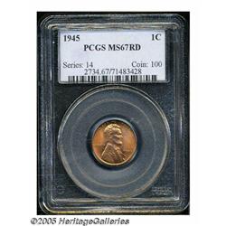 1945 1C MS67 Red PCGS. As fresh as the day it was