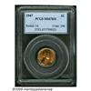 Image 3 : 1947 1C MS67 Red PCGS. A flaming golden-orange Ge