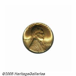 1955 1C MS67 Red PCGS. Well struck with blazing m