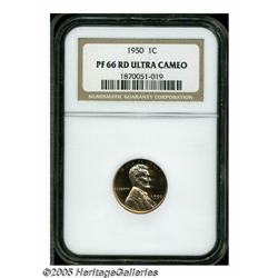 1950 1C PR66 Red Ultra Cameo NGC. A beautiful pum