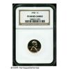 Image 1 : 1958 1C PR68 Red Cameo NGC. A yellow-gold Cent, s
