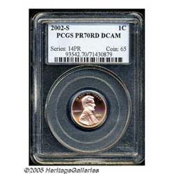 2002-S 1C PR70 Red Deep Cameo PCGS. Intense contr