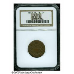 1869 2C MS64 Brown NGC. FS-004. KF-2-TPD. The 18 