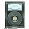 Image 1 : 1851 3CS MS66 PCGS. Very sharply struck, for the 