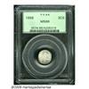 Image 3 : 1858 3CS MS66 PCGS. Type Two Three Cent Silver pi