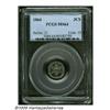 Image 1 : 1864 3CS MS64 PCGS. Lustrous surfaces are occupie