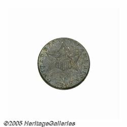 1857 3CS PR64 NGC. Struck from the same die as th
