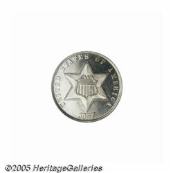 1863/2 3CS PR66 NGC. Rather vividly toned in jade