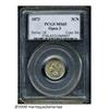 Image 3 : 1873 3CN Open 3 MS65 PCGS. The open 3 is scarce i