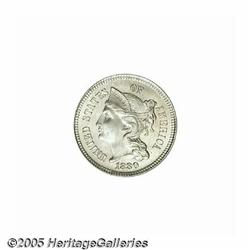 1880 3CN MS67 PCGS. Although the business strike 