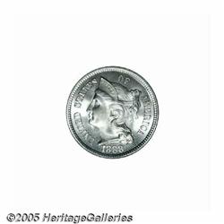 1888 3CN MS67 PCGS. A luminous, well struck Super