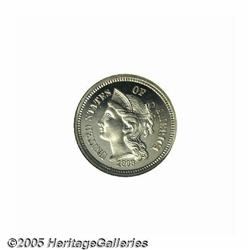 1868 3CN PR67 Cameo NGC. An even finer representa