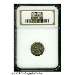 1871 3CN PR65 NGC. Coppery-rose surfaces and nice