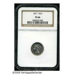 1871 3CN PR66 NGC. Superb-Gem example with pink-g