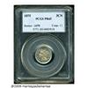 Image 1 : 1875 3CN PR65 PCGS. Low-intensity ice-blue and go