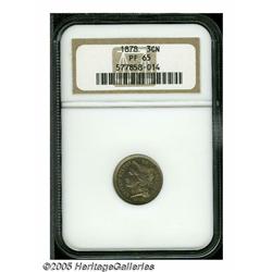 1878 3CN PR65 NGC. An always-popular issue, this 