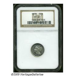 1878 3CN PR67 NGC. A well struck Superb Gem with 