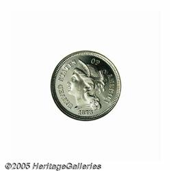 1878 3CN PR67 Cameo NGC. Mostly brilliant with a 