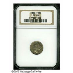 1880 3CN PR65 NGC. Light golden surfaces, and a r