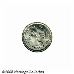 1885 3CN PR67 Cameo NGC. Untoned with placid mirr