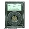 Image 1 : 1887 3CN PR66 PCGS. An attractive, satiny Superb-