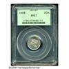 Image 1 : 1889 3CN PR67 PCGS. A satiny, lustrous appearance