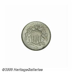 1866 5C Rays MS65 NGC. A bright, lustrous example