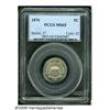 Image 1 : 1876 5C MS65 PCGS. Satiny-luster covers the surfa