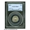 Image 1 : 1879 5C MS65 PCGS. Very attractive satiny Gem wit