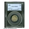 Image 1 : 1882 5C MS65 PCGS. Nickel-gray surfaces display s