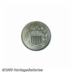 1866 5C Rays PR66 PCGS. A high-contrast example o