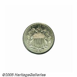 1867 5C No Rays PR65 Cameo PCGS. Second year of i