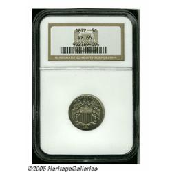 1872 5C PR66 NGC. Bright proof surfaces are virtu