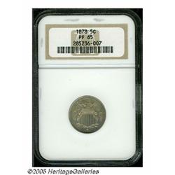 1878 5C PR65 NGC. Powder-blue and russet gold cov