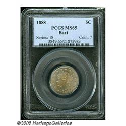 1888 5C MS65 PCGS. A very attractive example with