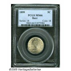 1899 5C MS66 PCGS. Ex: Baxi Collection. Nickel-gr