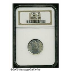 1899 5C MS66 NGC. Well struck except for a couple