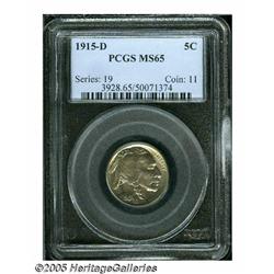 1915-D 5C MS65 PCGS. Well struck and lustrous, wi