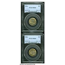 1916 5C MS66 PCGS, undulating peach, red and blue