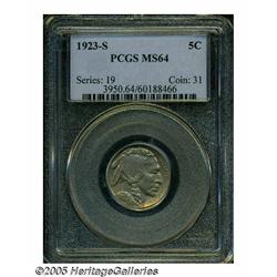 1923-S 5C MS64 PCGS. On the typical '23-S, striki