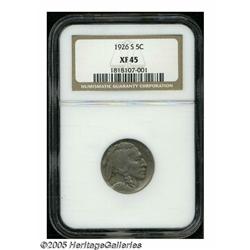 1926-S 5C XF45 NGC. Evenly circulated and free of