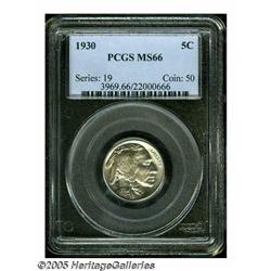 1930 5C MS66 PCGS. Highly lustrous with deep aqua