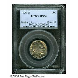 1930-S 5C MS66 PCGS. Well struck, for the type, w