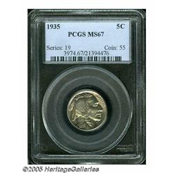 1935 5C MS67 PCGS. An exceptional business strike