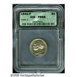 1942-P 5C Type Two PR68 ICG. Arcs of full rainbow