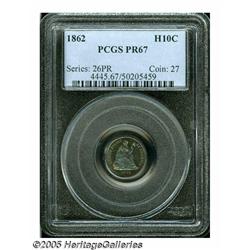 1862 H10C PR67 PCGS. This is a glorious Superb Ge