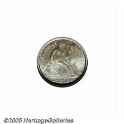 1873-S 10C Arrows MS64 NGC. Fortin-101, Small Thi